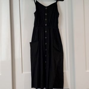 Black spaghetti strap dress